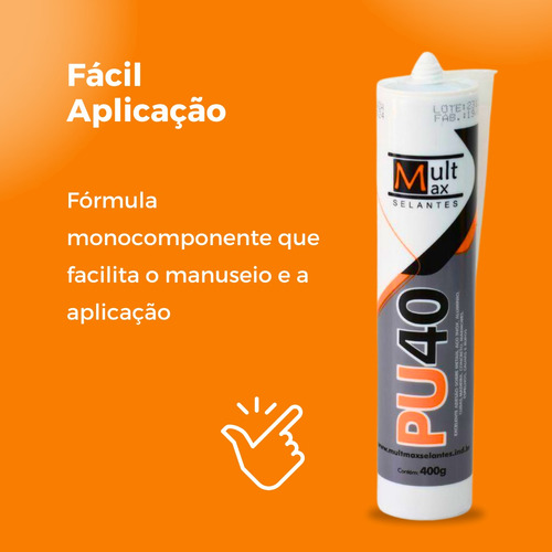 Kit 3 Pu40 Antifúngico Selante Branco 400g