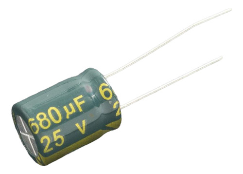 10 Unidades De Capacitor Electrolítico De Aluminio 680uf 