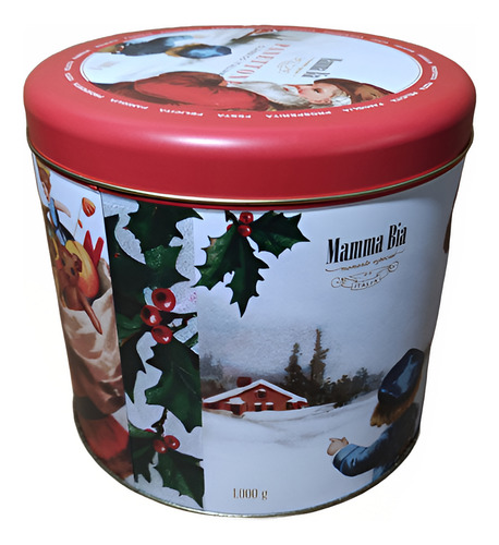 Lata Vazia Panetone Papai Noel Leia Descrição (Usado)