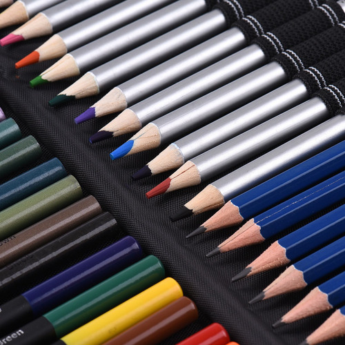 Imagem 7 de 9 de 71 Peças Profissional Lápis Coloridos Set Desenho Lápis