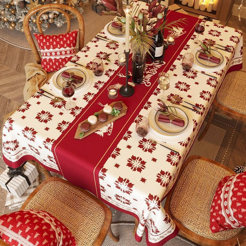 Mantel Navideño Recién Llegado Con Estampado Alegre Para Liv