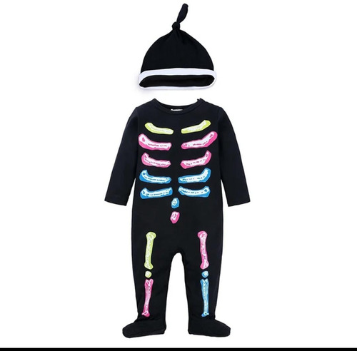 Hermoso Disfraz Para Bebé Diseño Esqueleto (unisex)