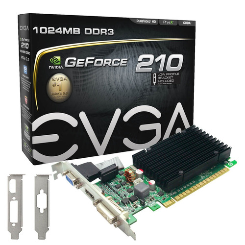 Placa Video Nvidia Evga Geforce 210 1gb Ddr3 Low Profile