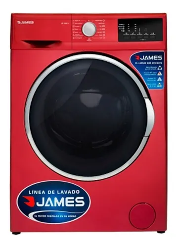Lavarropas lavadora James 1008 Slim frontal color rojo
