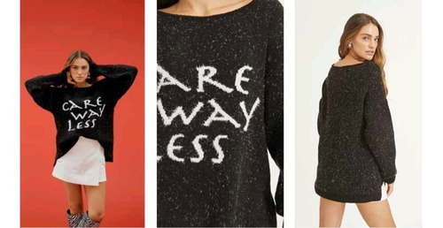 Imagem 3 de 3 de Blusa Decote Canoa Manga Longa Tricot Estampada Morena Rosa