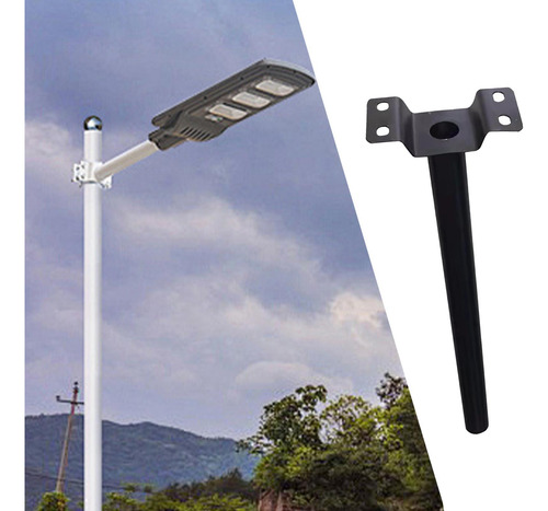 Soporte Para Lámpara De Poste Solar, Extensión De Negro