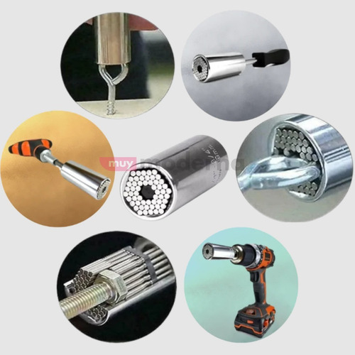 Imagen 3 de 9 de Llave Dado Universal Para Taladro Destornillador Adaptable M