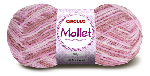 Lã Tricô Circulo Mollet 100gr 200m (500 Tex) 100% Acrílico Cor 9373 - Doceira