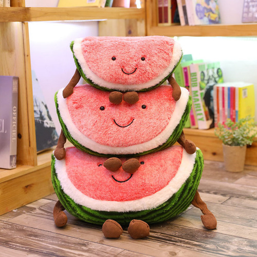 Nuevo Bonita Almohada De Peluche Con Forma De Sandía, 45 X