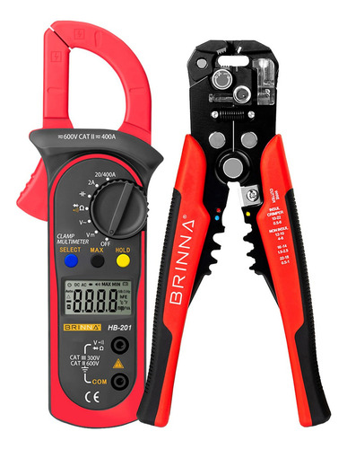 Pinza Amperometrica Hb-201 + Pelacables Automatico Brinna