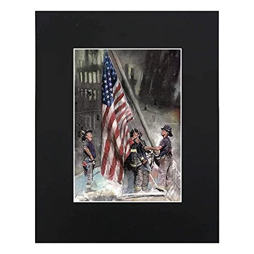 , New York Firefighters Raising Flag 9/11 Nyc Portrait ...