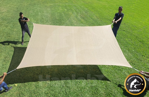 Imagen 4 de 10 de Malla 90% De Sombra Lista Para Instalar Beige De 5m X 4m