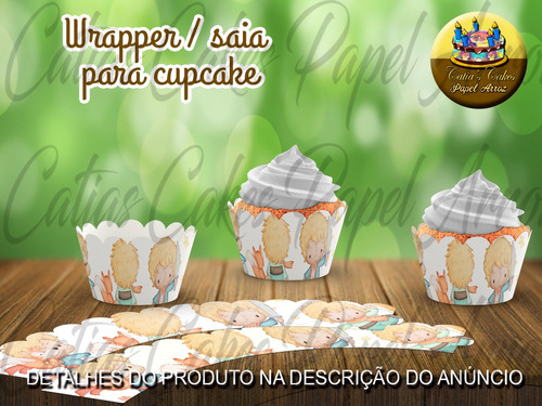 50 Wrappers Saia Para Mini Cupcakes Pequeno Príncipe