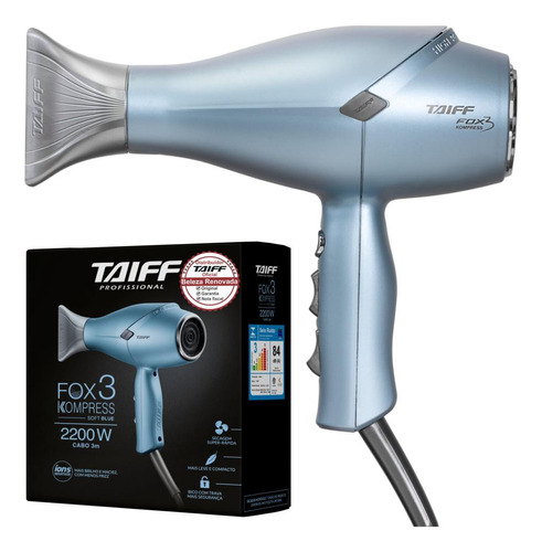 Secador De Cabelo Taiff Fox 3 Kompress Profissional 2200w