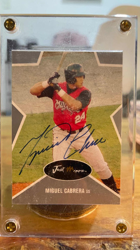 Miguel Cabrera Just Minors Silver Autógrafo /375