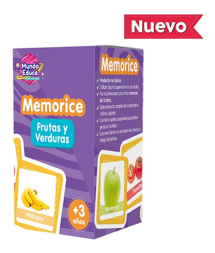 Memorice Frutas Y Verduras Adetec 32 Piezas - 1200