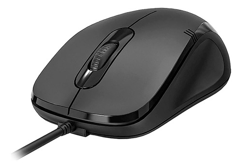 Mouse Usb Ergonómico Óptico Color Negro