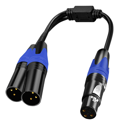 Seefeful Cable Divisor Xlr, 1 Xlr Hembra A 2 Xlr Macho Conex