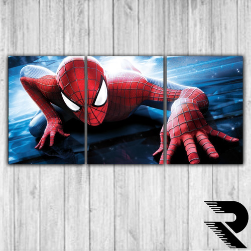 Cuadro De Spider-man Spiderman Hombre Araña | 4 | Triptico
