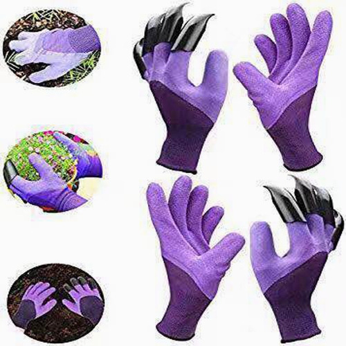 Imagen 2 de 6 de 2 Par Guantes De Jardinería Con Garras Trabajo Jardín Huerto
