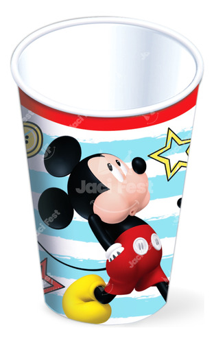 12 Vasos Decorados Mickey Mouse Artículo Fiesta - Mic0h1 