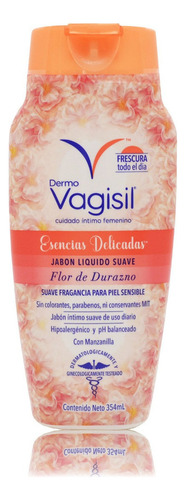 Jabón íntimo femenino Dermo Vagisil esencias delicadas flor de durazno 354ml