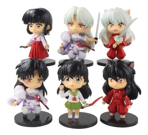 Maqueta De Acción Con Personajes De Inuyasha, 6 Unidades, Ve