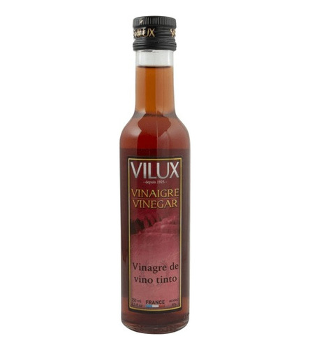 Vinagre De Vino Tinto Francés Vilux 250 Ml Acidez 6%