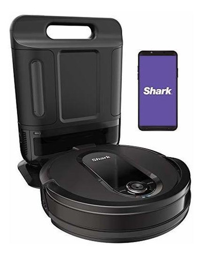 Robot Aspirador Shark Av1010ae Iq Con Base Autovaciable Xl, Color Negro sharkninja