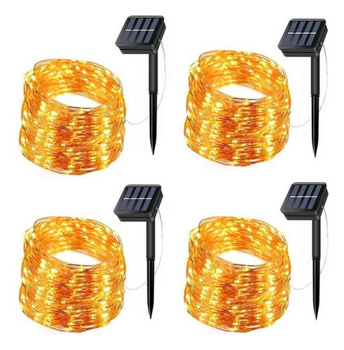 A Am 4pack Solar Led Luces De Luz Para Decoración De Navidad