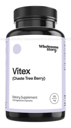 Imagen 2 de 2 de Wholesome Story Vitex Baya De Árbol Casto 500mg 120 Capsulas Sabor Sin Sabor