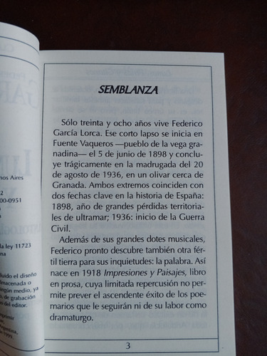 Lunas, Penas Y Gitanos, Garcia Lorca , Clasico De Bolsillo