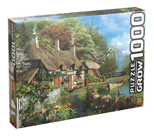 Quebra Cabeça Puzzle 1000 Peças Casa No Lago - Grow