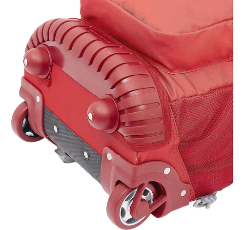 Mochila Con Ruedas Travelers Club Con Correas Color Rojo
