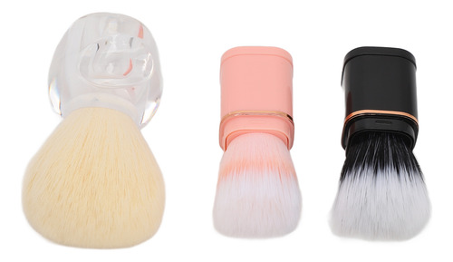Juego De Brochas De Maquillaje, 3 Piezas, Portátiles, Pequeñ