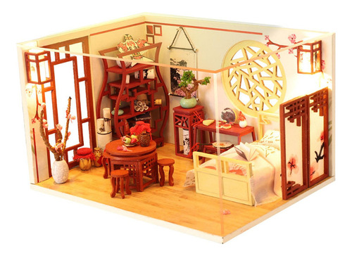 Kits De Bricolaje De Casa De Muñecas En Miniatura De Madera