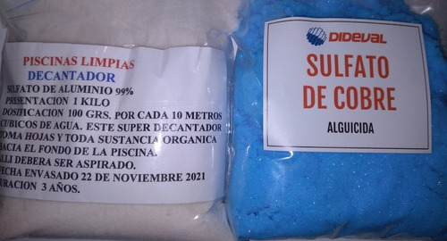 Sulfato De Cobre 1kilo + Decantador 1 Kilo Envío Gratis 