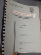 Comprar Libro Pandeo Lateral De Vigas En I Cortas Bajo Carga Cíclica