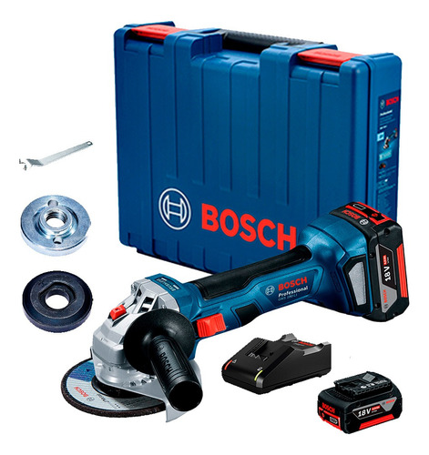 Amoladora Esmeril Bosch 5 Gws 180-li + Kit 2baterias 4.0 Ah