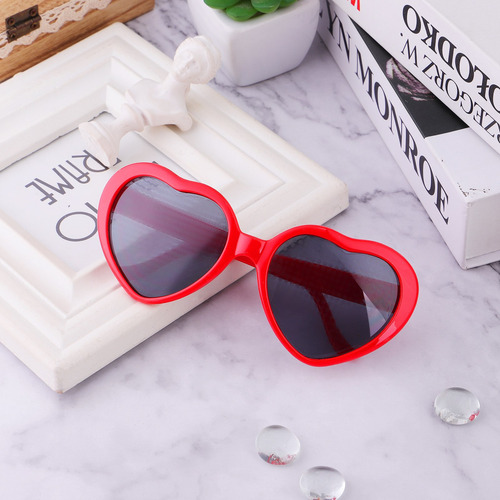 Imagen 2 de 8 de Gafas De Difracción Fenical Rojo Forma De Corazón Festival L