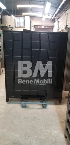 Lockers Metalicos Mini Guarda Celulares 63 Puertas P/candado Gris