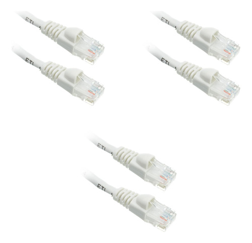 Cable De Conexión Ethernet Blanco Cat5e Sin Enganches / Mold