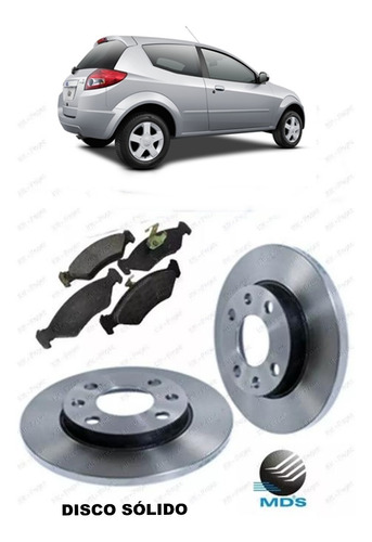 Disco Pastilha Freio Solido - Ford Ka 1.0 2008 A 2013