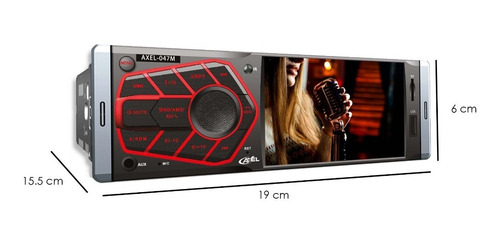 Imagen 7 de 7 de Autoestereo De Pantalla 1 Din Touch Mirrorlink Axel Steelpro