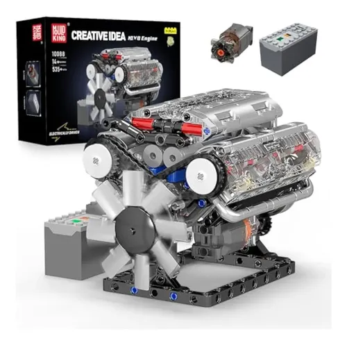 Kit De Motor V8 De Resina A Escala – Modelo Mecánico Para Montar, Educativo STEM, Realista Y Decorativo Para Coleccionistas Adultos