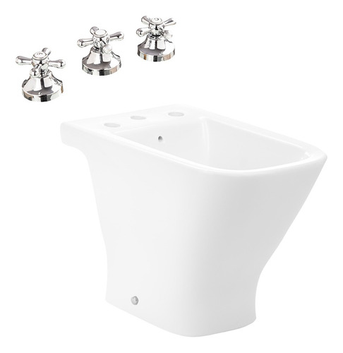 Juego Baño Bidet Roca The Gap + Grifería Aqualaf Napoli Eco