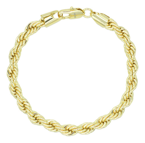 Hermoso Pulso Torsal De 6mm, Chapa De Oro 18k