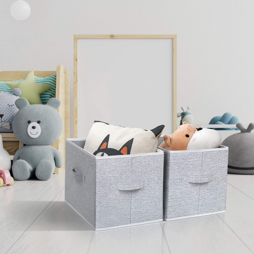 Pack 3 Cajas Organizadoras Xxl Kivs Cube Para Almacenaje Diseño Cubos De Tela Plegable Premium
