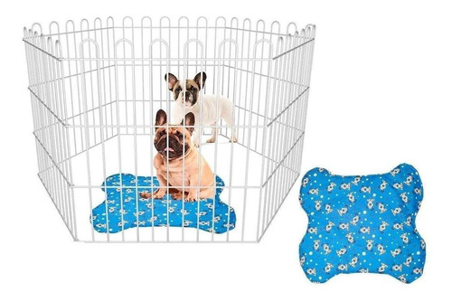 Cercado Para Cachorro Pets Cães Pequenos Domésticos + Tapete