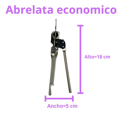 5 Abrelatas Manual Sencillo Abre Latas Metalico Resistente